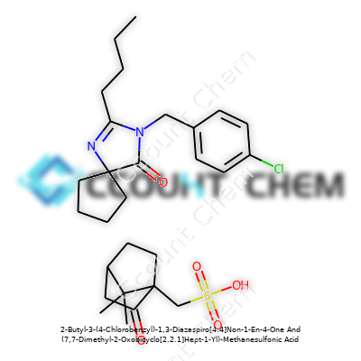 2-Butyl-3-(4-Chlorobenzyl)-1,3-Diazaspiro[4.4]Non-1-En-4-One And (7,7-Dimethyl-2-Oxobicyclo[2.2.1]Hept-1-Yl)-Methanesulfonic Acid